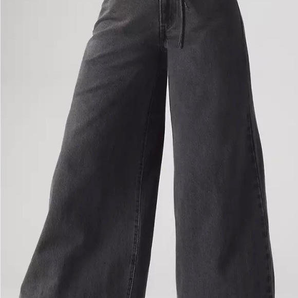 Levi's Charcoal  Super Wide-Leg Jeans - Picture 7 of 7